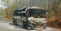 Naxalites set bus on fire in Chhattisgarh's Dantewada district, all passengers safe